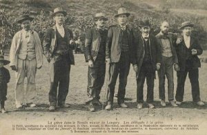 logwy La huelga en la minería de Cuenca Longwy. 1905. Los delegados a la huelga. Boudoux